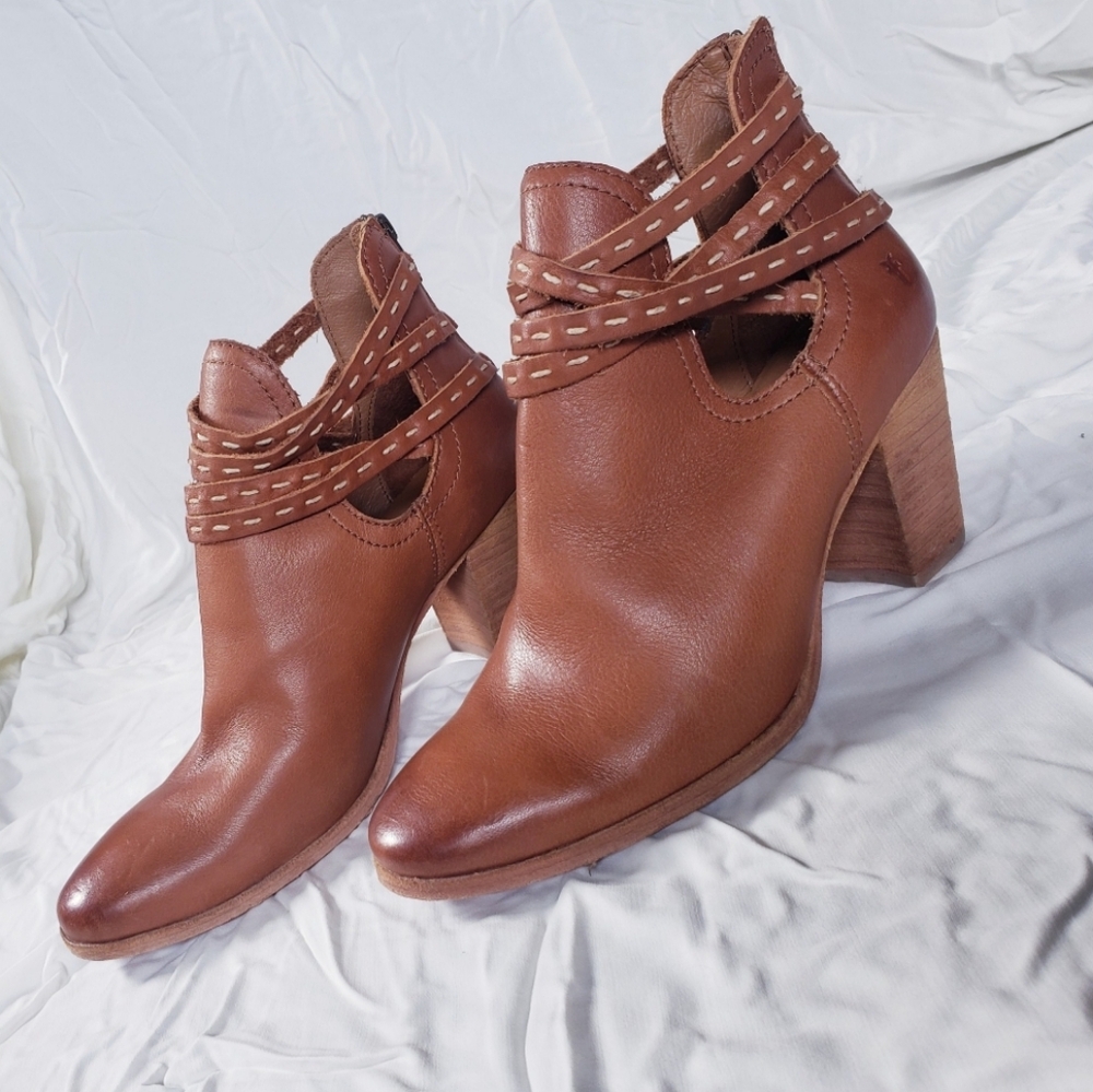 Frye Tan Ankle Boots